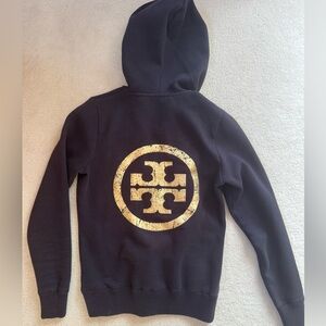 ***SOLD OUT/ VINTAGE*** Tory Burch Navy Hoodie with Gold Logo